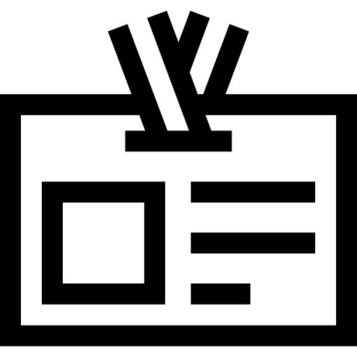 carte d'identité Basic Straight Lineal Icône