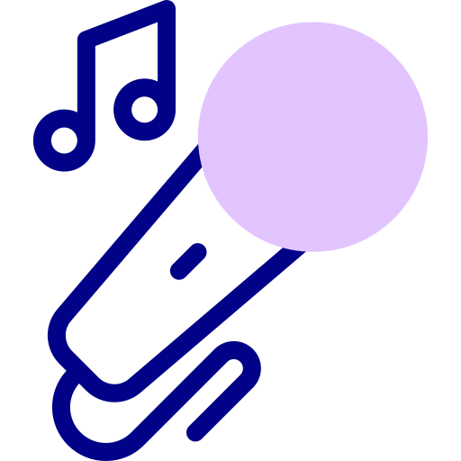 micrófono Detailed Mixed Lineal color icono