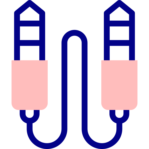 conector de audio Detailed Mixed Lineal color icono