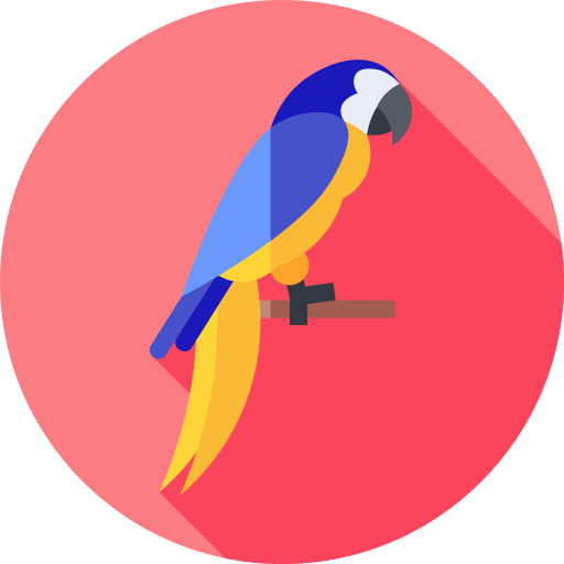 Macaw Flat Circular Flat icon
