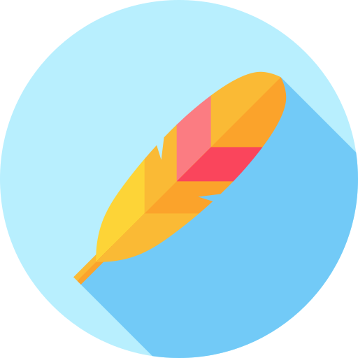 Feather Flat Circular Flat icon