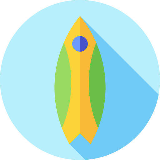 Surfboard Flat Circular Flat icon