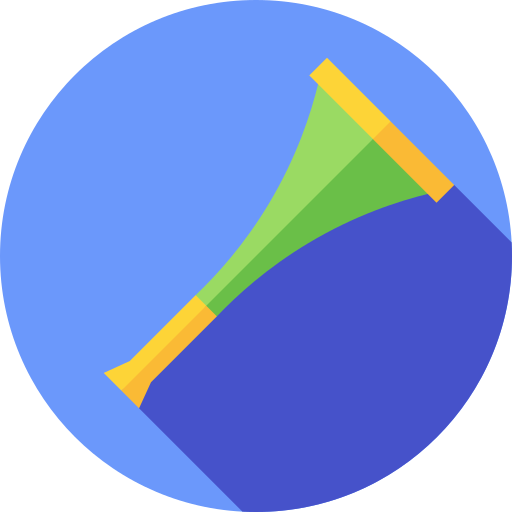 Vuvuzela Flat Circular Flat icon