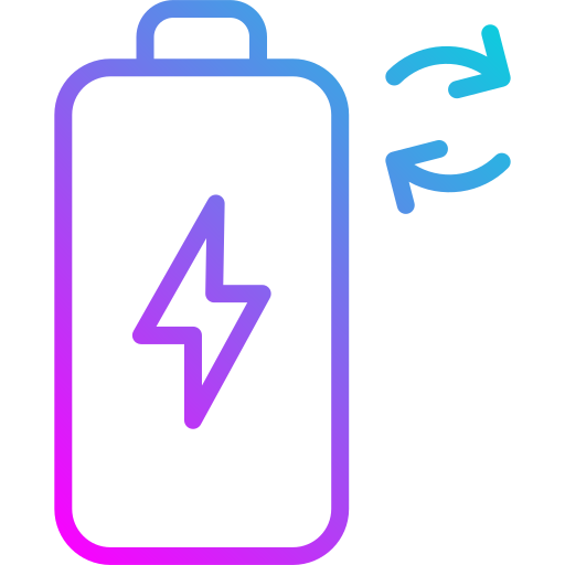 batterie rechargeable Generic Gradient Icône