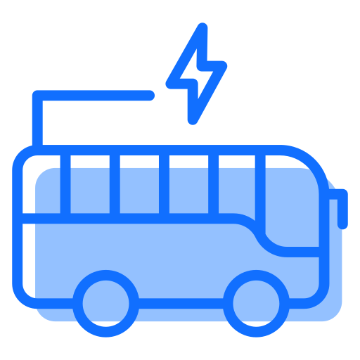 Electric bus Generic Blue icon