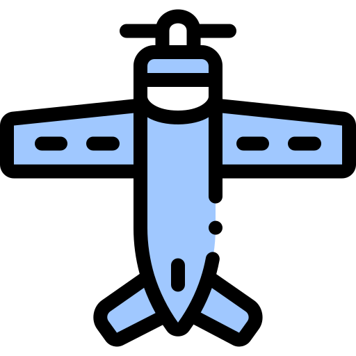 Light aircraft Detailed Rounded Lineal color icon