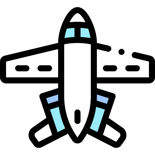 business-jet Detailed Rounded Lineal color icon