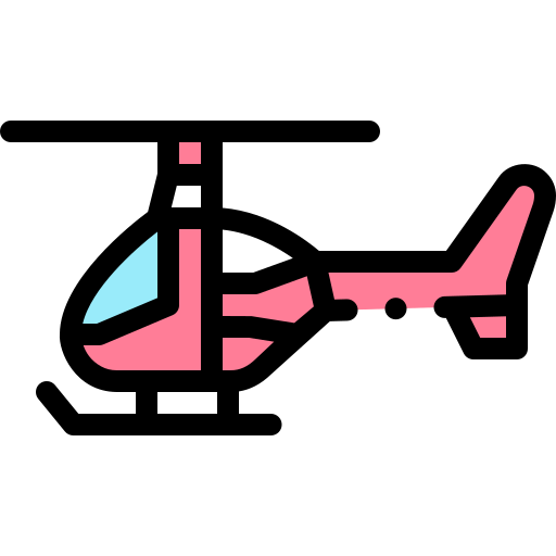 헬리콥터 Detailed Rounded Lineal color icon