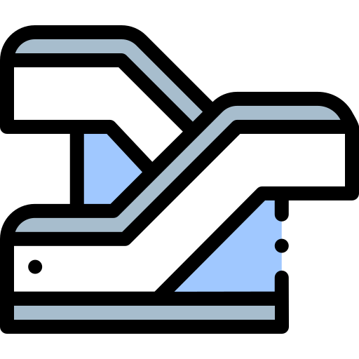 rolltreppe Detailed Rounded Lineal color icon