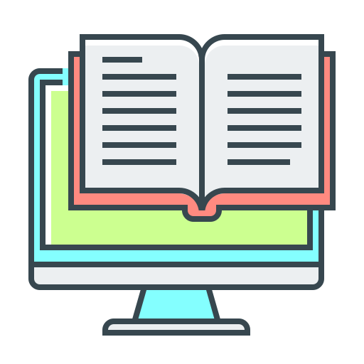 Online library Generic Thin Outline Color icon