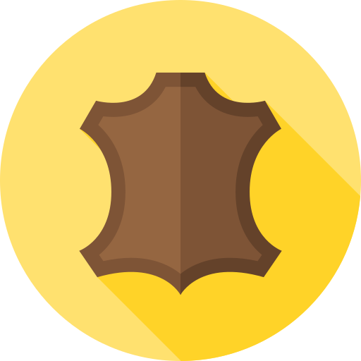 cuero Flat Circular Flat icono