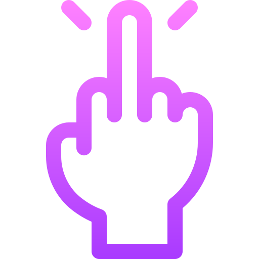 Средний палец Basic Gradient Lineal color иконка
