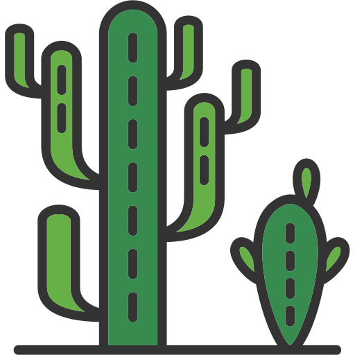 cactus Generic Outline Color icona