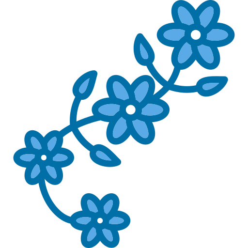 kwiatowy wzór Generic Blue ikona