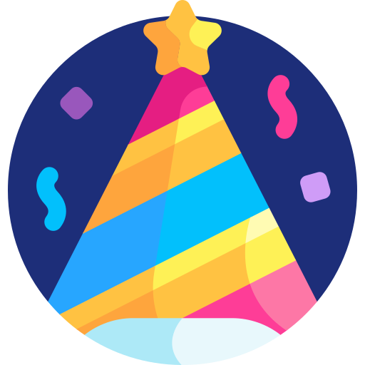 Party Hat Detailed Flat Circular Flat icon