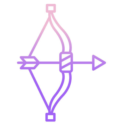 Лук и стрела Generic gradient outline иконка