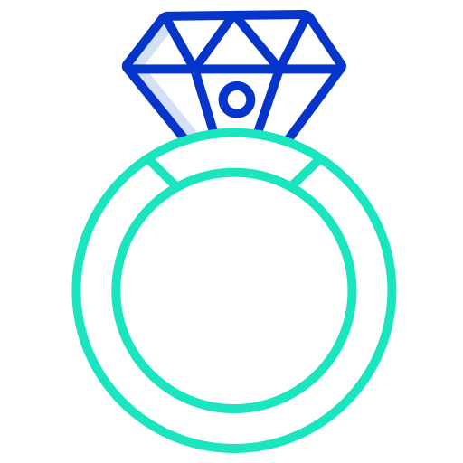 diamanten ring Generic color outline icoon