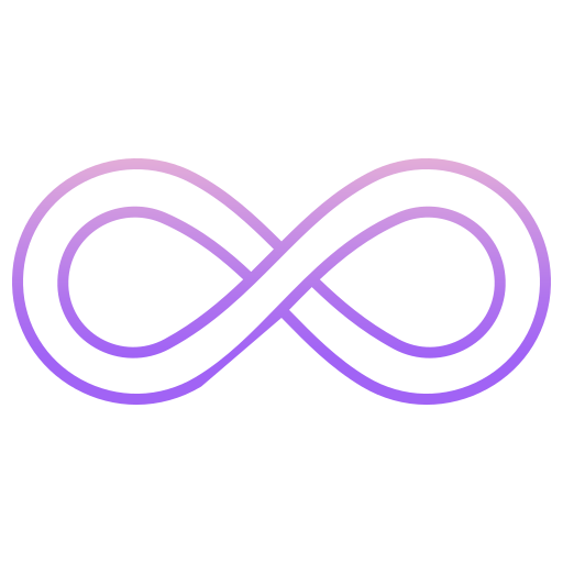 Infinity Generic gradient outline icon
