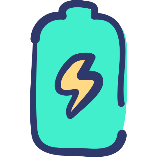 Ładowanie baterii Basic Hand Drawn Lineal Color ikona