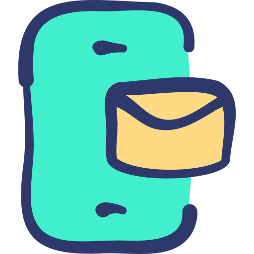 e-mail Basic Hand Drawn Lineal Color ikona
