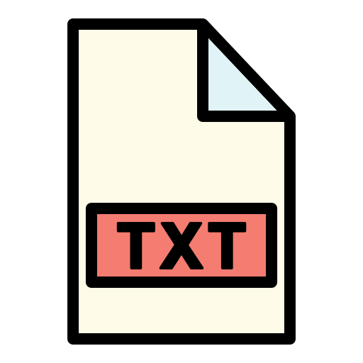 txt 파일 Generic Outline Color icon
