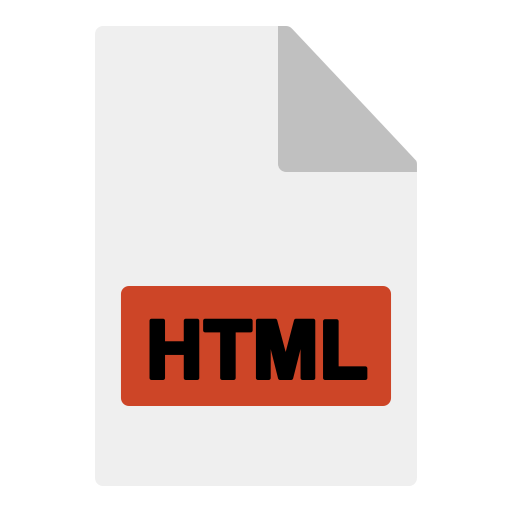 fichier html Generic Flat Icône