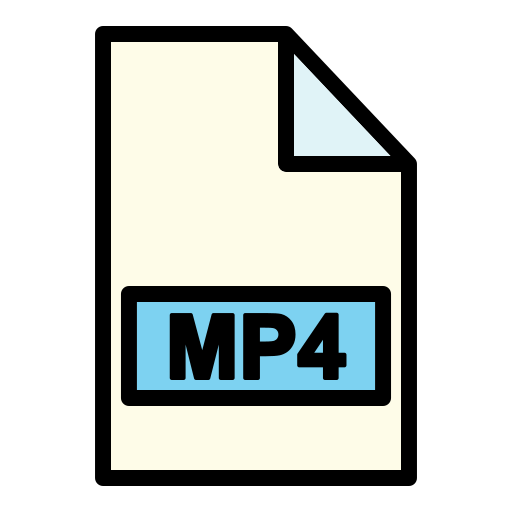 fichier mp4 Generic Outline Color Icône