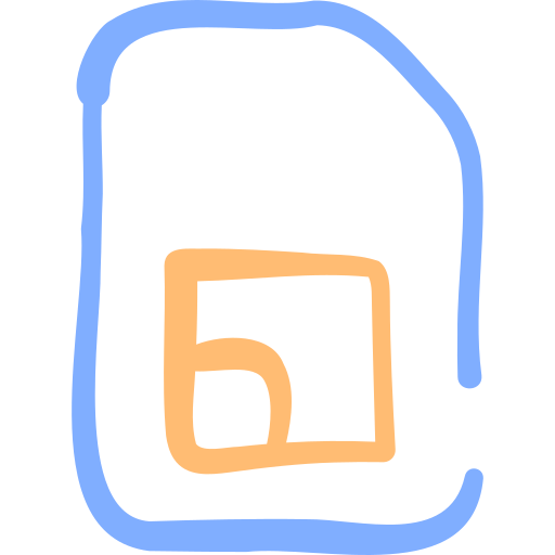 Sim card Basic Hand Drawn Color icon