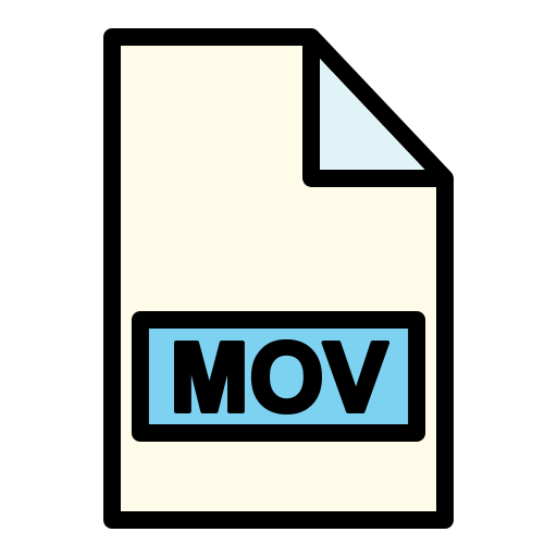 MOV File Generic Outline Color icon
