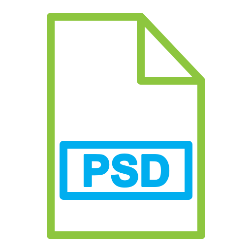 PSD File Generic Outline Color icon