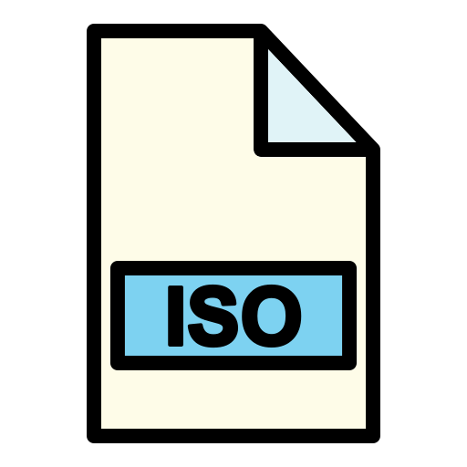 ISO File Generic Outline Color icon