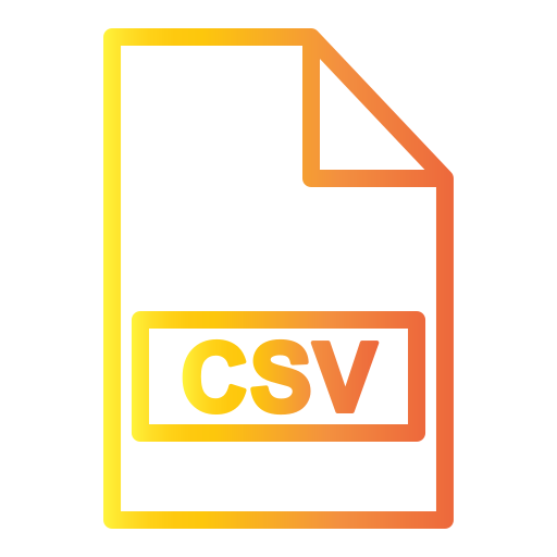 csv-bestand Generic Gradient icoon