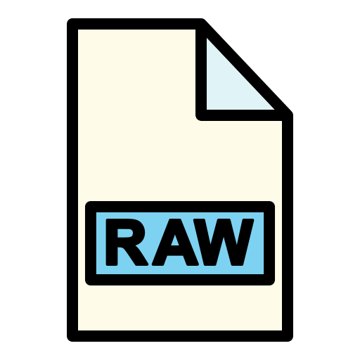 Raw file Generic Outline Color icon