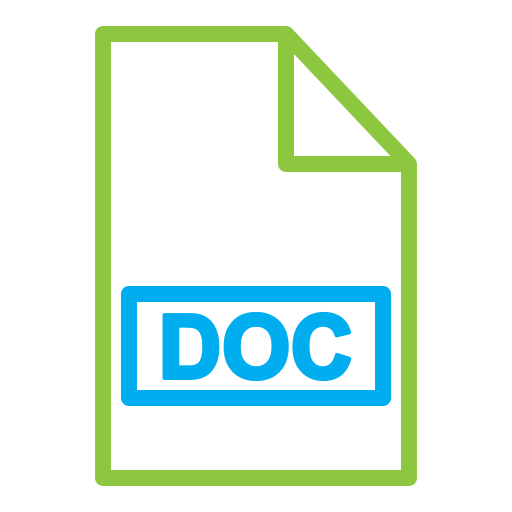 doc 파일 Generic Outline Color icon