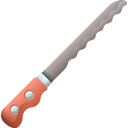 Bread Knife 3D Color icon
