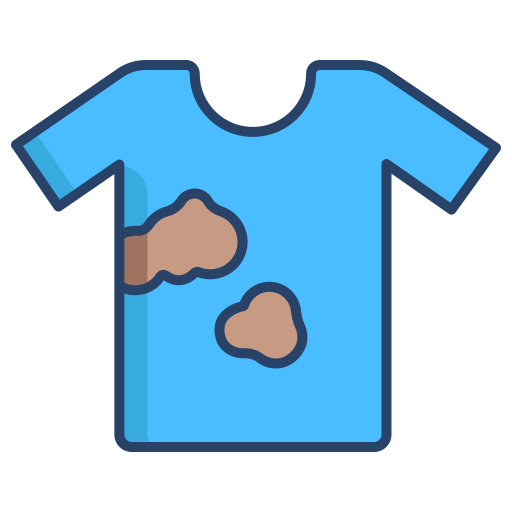 Грязная рубашка Generic color outline иконка