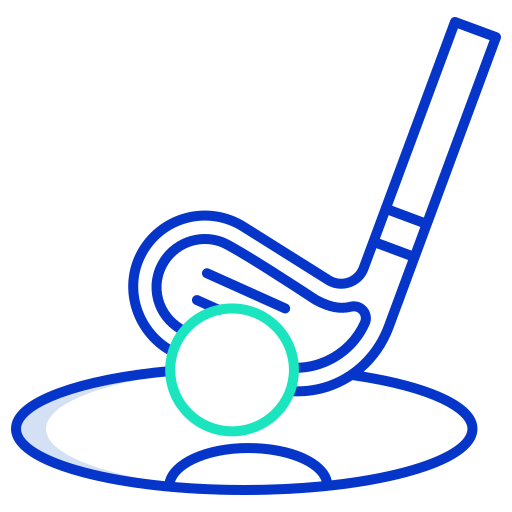 Клюшка для гольфа Generic color outline иконка
