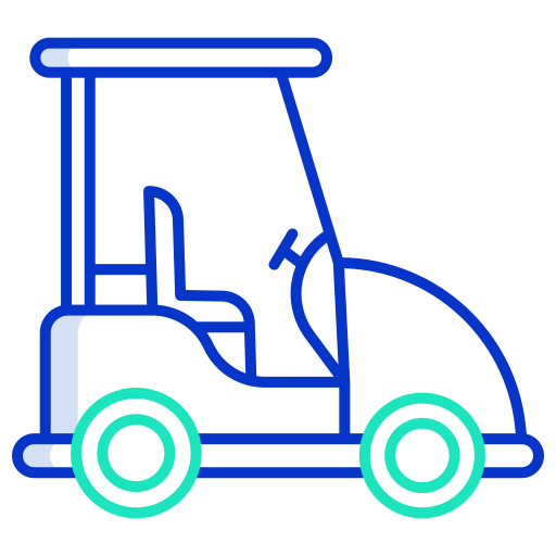 carrinho de golfe Generic color outline Ícone