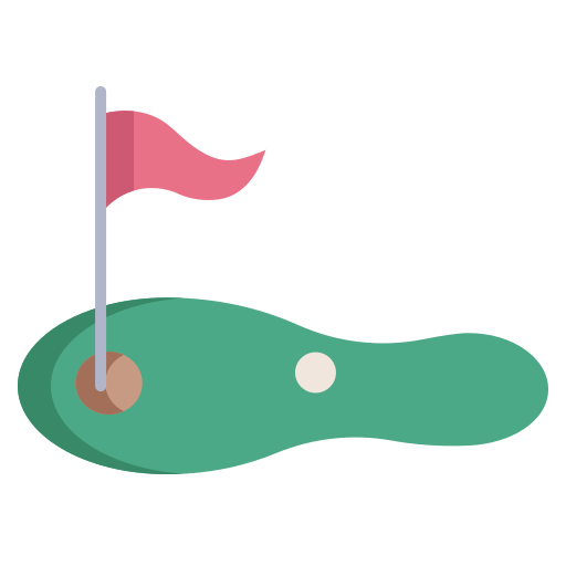 pole golfowe Generic color fill ikona