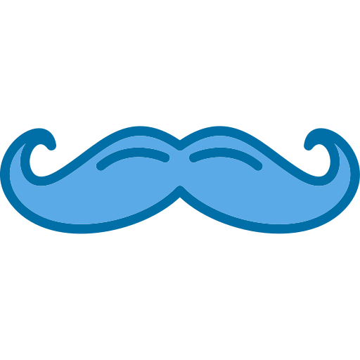 Moustache Generic Blue icon