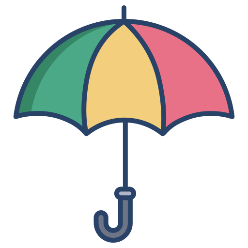 Umbrella Generic color outline icon