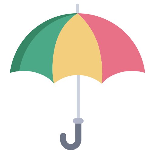 paraplu Generic color fill icoon