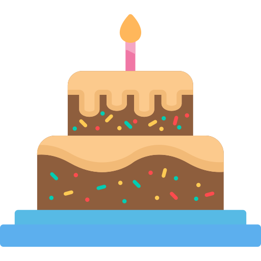 gâteau d'anniversaire Generic Flat Icône