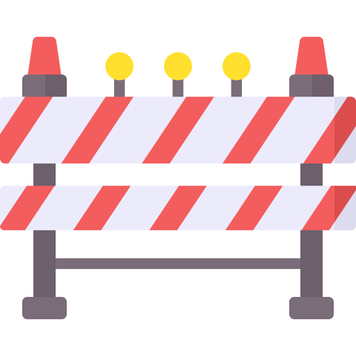 Road Barrier Special Flat icon