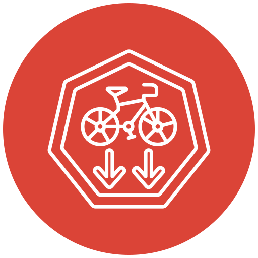 Велосипедная полоса движения Generic Flat иконка