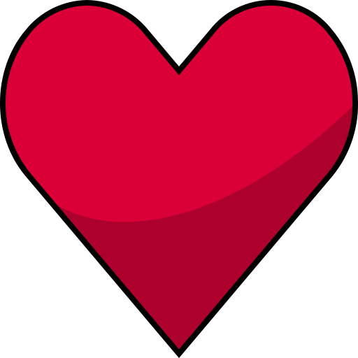 Hearts Generic Outline Color icon