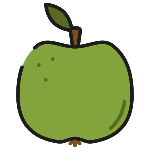 groene appel Generic Outline Color icoon