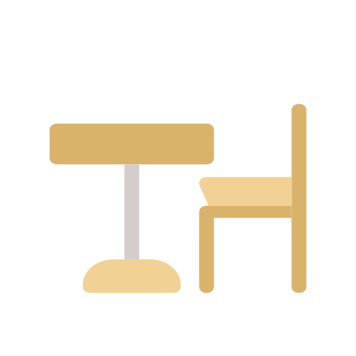 stoel en tafel Generic Flat icoon