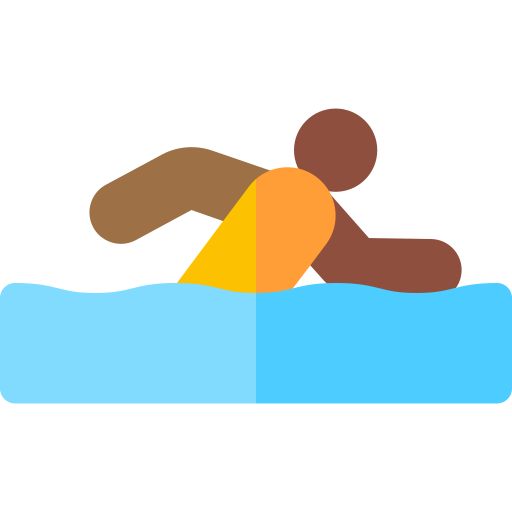 nadador Basic Rounded Flat Ícone