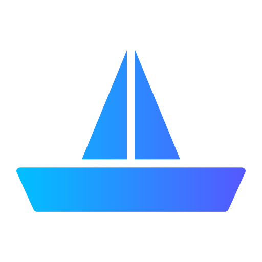 papierowa łódka Generic Flat Gradient ikona